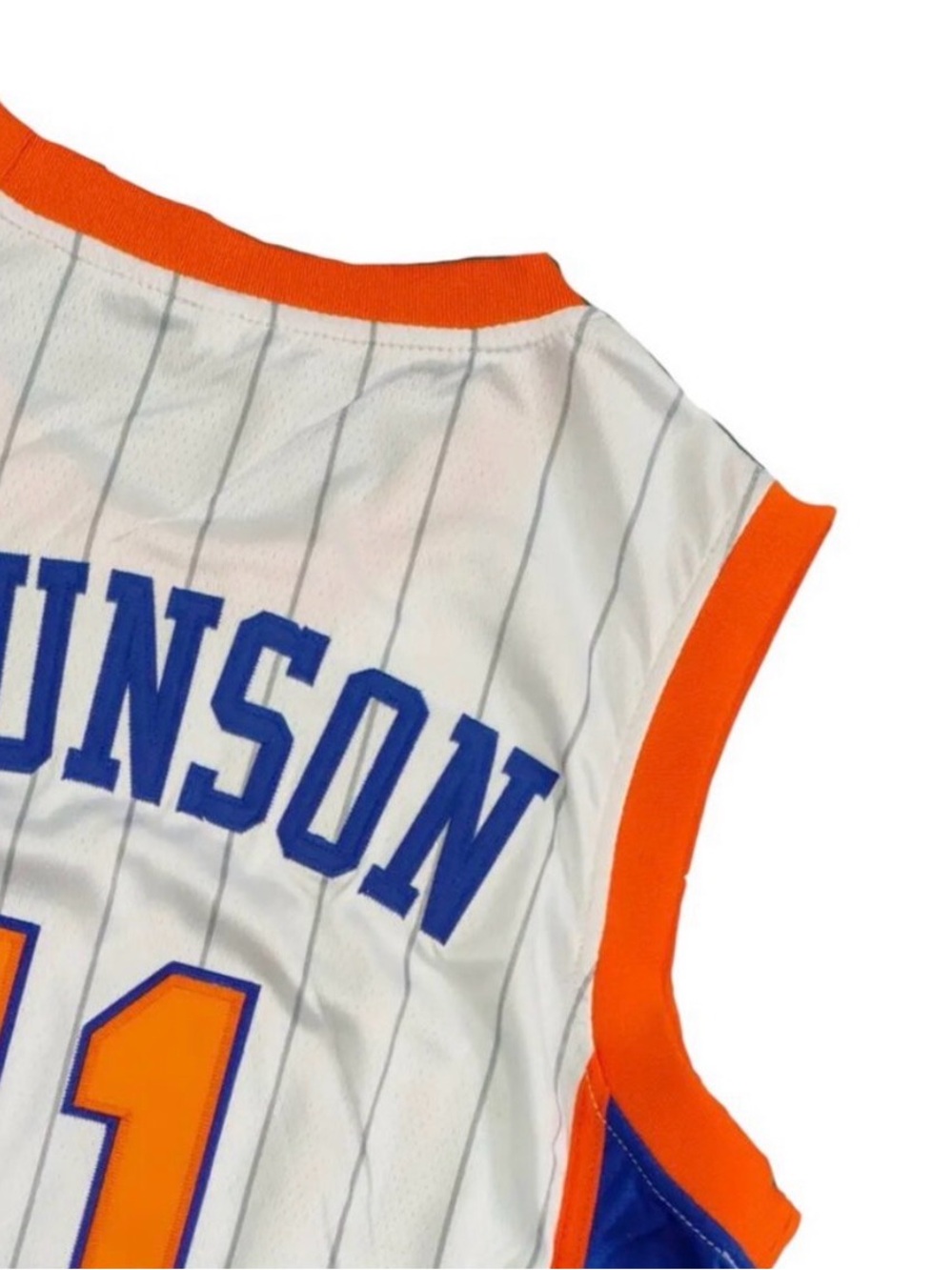 BRUNSON NY KNICKS MENS UNISEX XL STITCHED W/PINSTRIPES JERSEY WHITE NEW - Picture 4 of 11